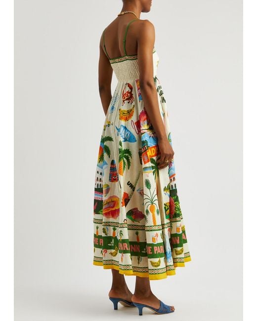 almais paradiso printed linen maxi dress ALMAIS Paradiso Linen Midi Dress