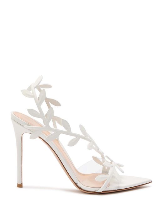 Gianvito Rossi White Flavia 105 Embellished Sandals