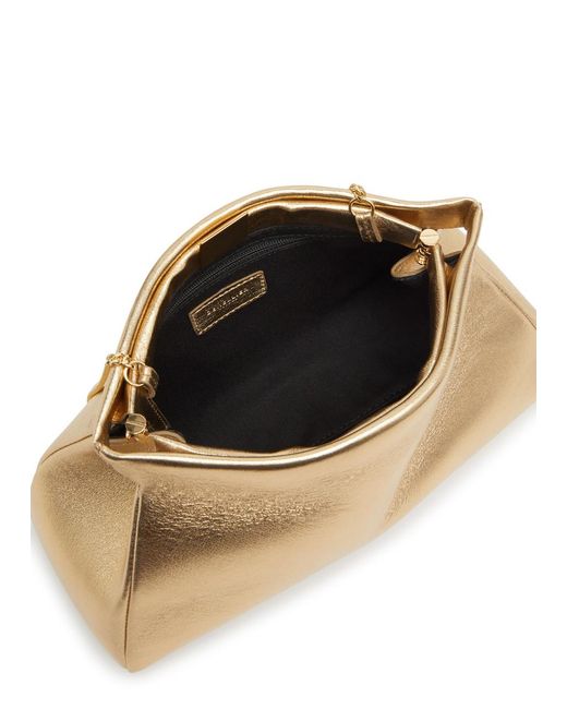 DeMellier London Natural Cannes Metallic Leather Clutch
