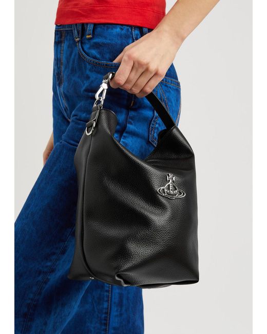 Vivienne Westwood Black Sam Medium Vegan Leather Top Handle Bag