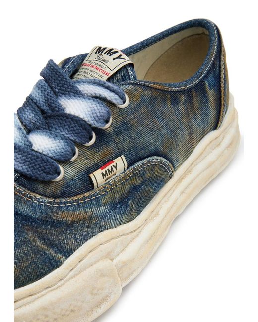 Maison Mihara Yasuhiro Blue Baker Distressed Denim Sneakers for men