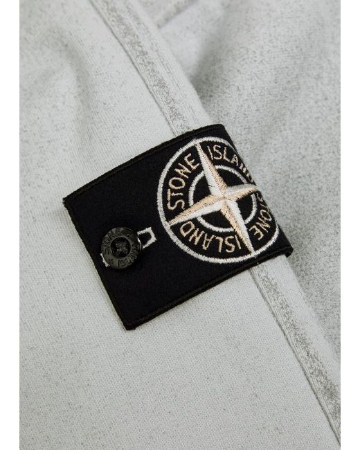 Stone Island Gray Reflective Cotton Sweatpants for men