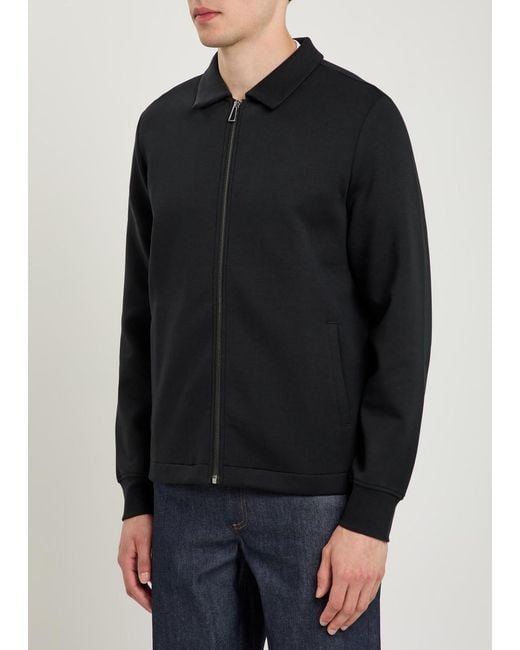 Paul Smith Black High-Neck Cotton-Blend Sweatshirt for men