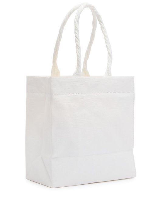 Issey Miyake White This Is A Paper Bag Woven Tote