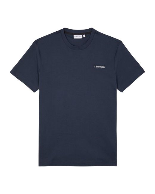 Calvin Klein Blue Logo Cotton T-shirt for men