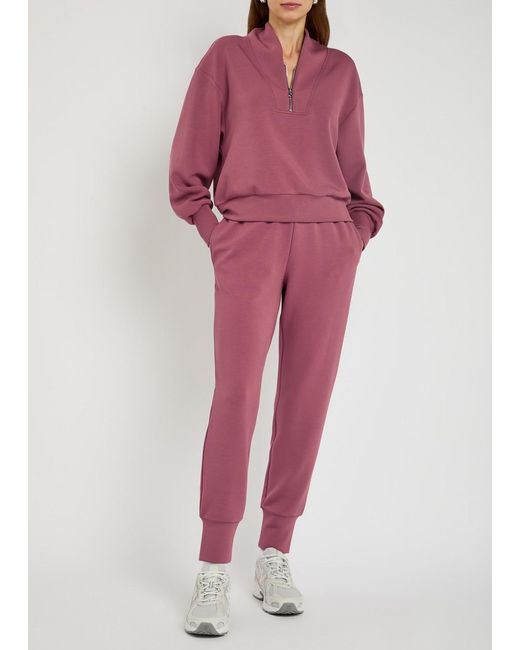 Varley Red The Slim Cuff 27.5 Stretch-Jersey Sweatpants