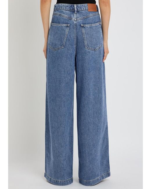 Sportmax Blue Oversized Relaxed-Leg Jeans