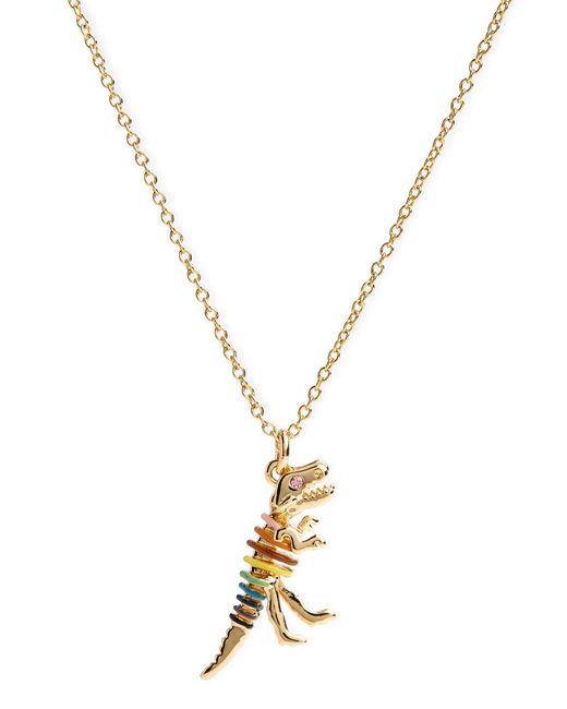 COACH Metallic Rexy Dinosaur Necklace