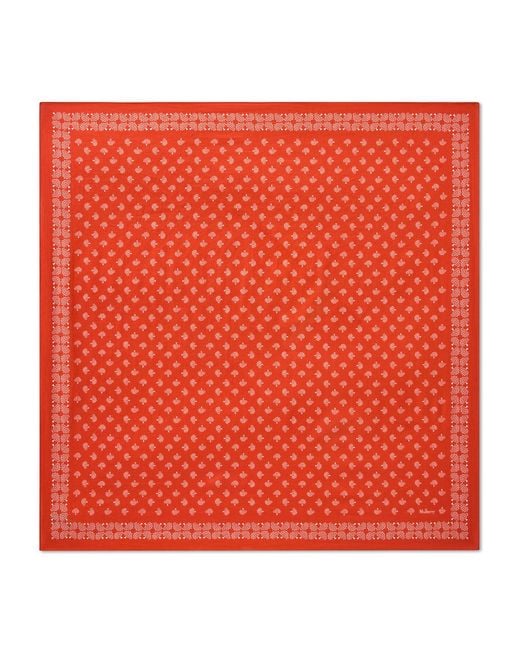 Mulberry Red Printed Cotton Scarf