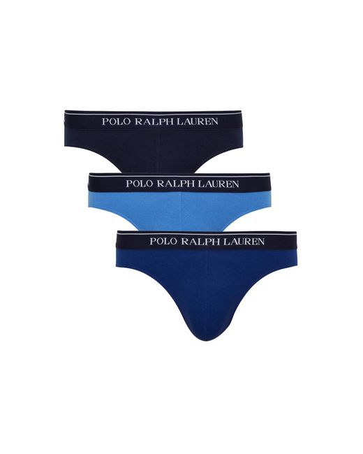 Polo Ralph Lauren Blue Stretch-Cotton Briefs for men