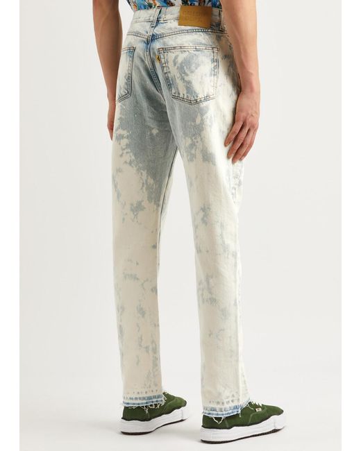 GALLERY DEPT. Logan Straight-Leg Distressed Patchwork Jeans for