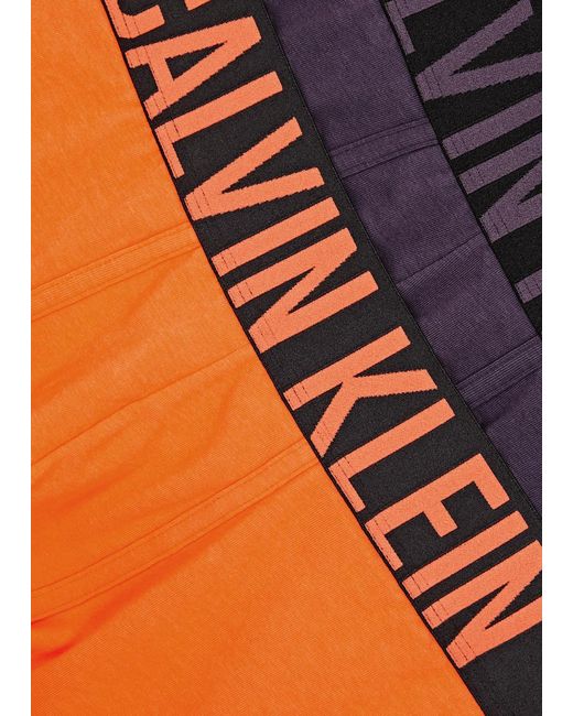 Calvin Klein Orange Intense Power Stretch-cotton Trunks for men
