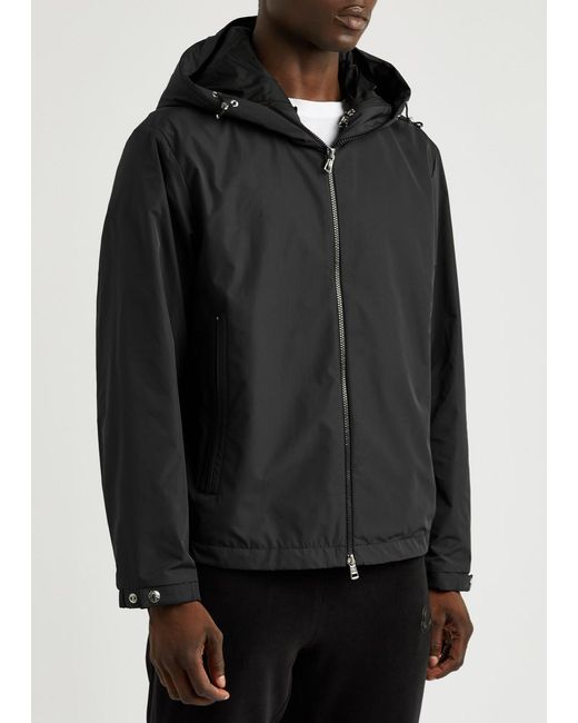 Moncler Black Traversier Hooded Nylon Jacket for men
