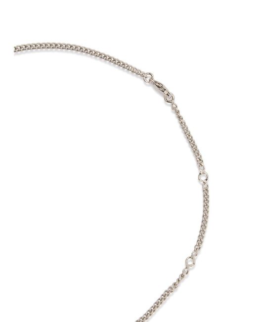 Khaite White Lotus Small Palladium-Plated Necklace