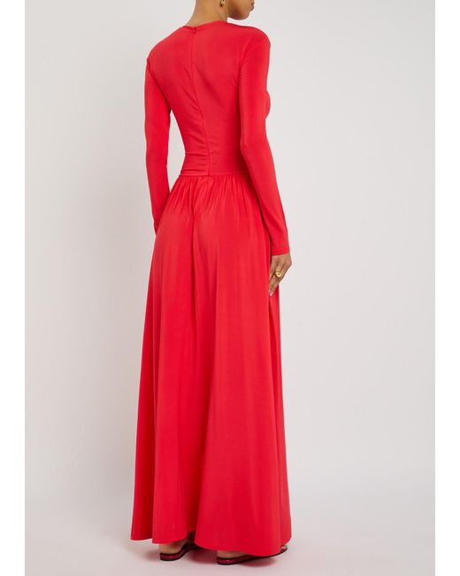 TOVE Orea Gathered Stretch-Jersey Maxi Dress