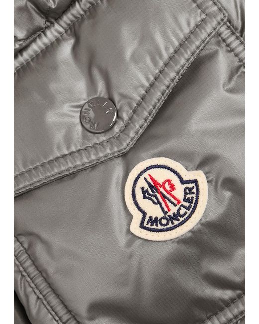 Moncler Gray Couyere Quilted Hooded Shell Jacket for men