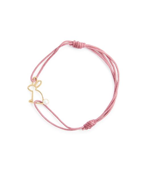 Aliita Pink Conejito Perla Cord Bracelet