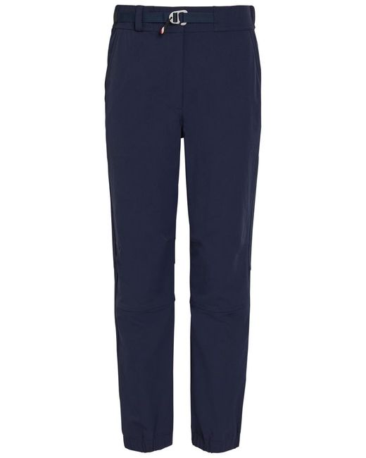 Moncler Blue Logo-Appliquéd Stretch-Polyamide Trousers