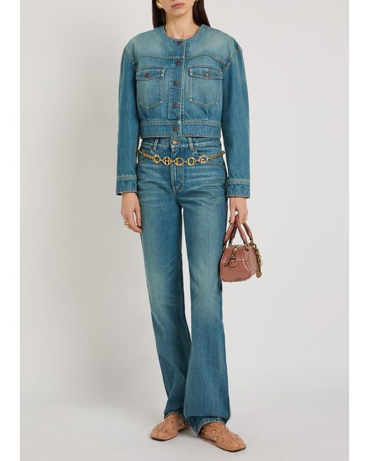 Chloé Blue Cropped Denim Jacket