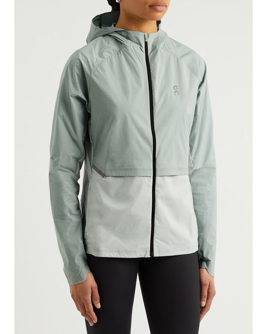 On Shoes Gray Core Hooded Shell Jacket
