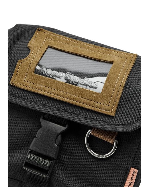Acne Black Messenger Mini Nylon Cross-body Bag
