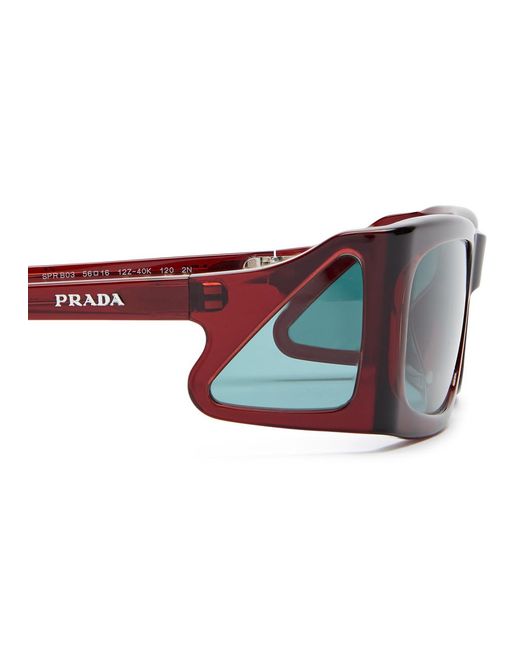 Prada Multicolor Runway Rectangle-Frame Sunglasses