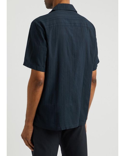 NN07 Blue Daniel Striped Cotton Shirt for men