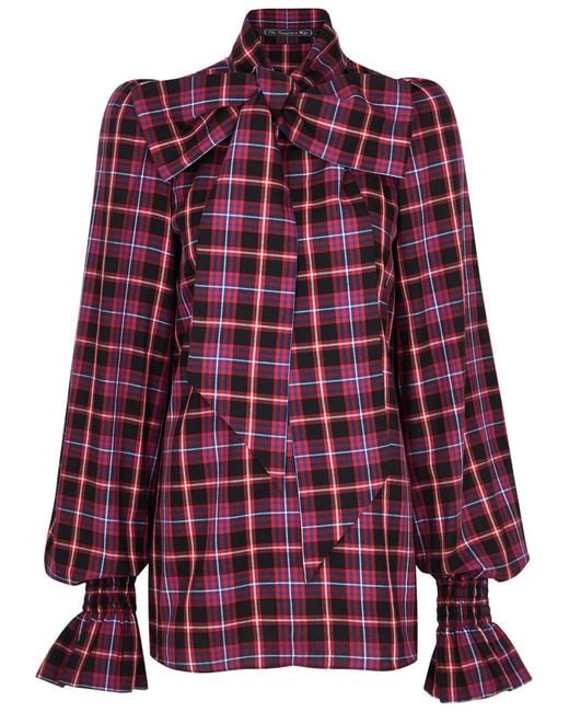 The Vampire's Wife Red The Mythical Checked Cotton Blouse