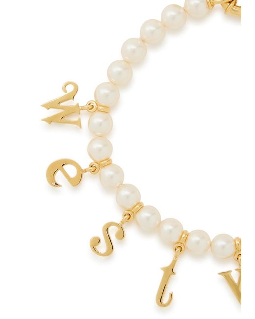 Vivienne Westwood Metallic Leanne Letter-Charm Bracelet