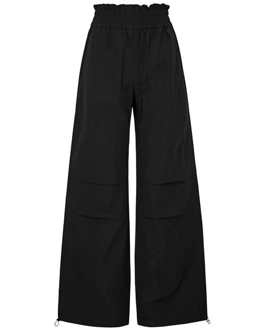 Moncler Black Wide-leg Shell Trousers
