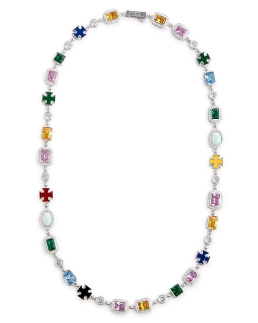 CERNUCCI White Crystal-Embellished Necklace for men