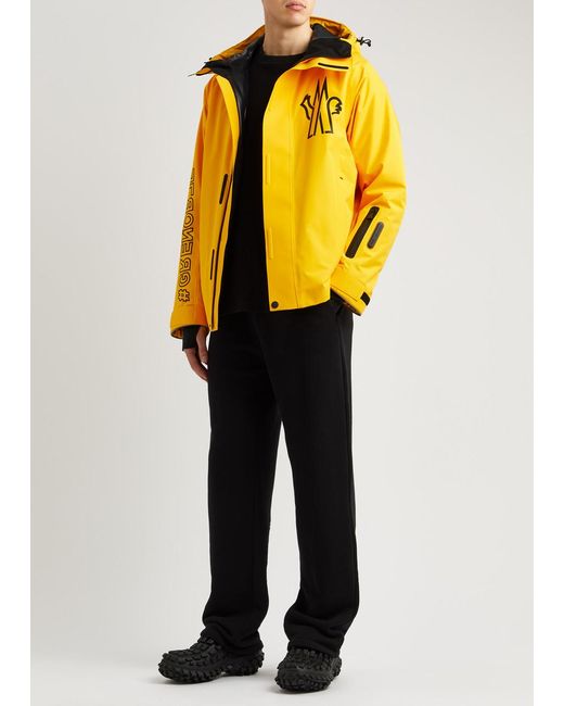 3 MONCLER GRENOBLE Yellow Moriond Shell Ski Jacket for men