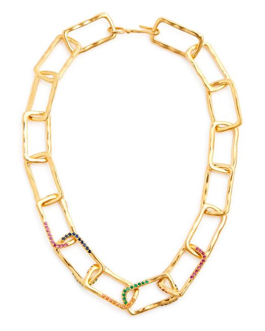 Joanna Laura Constantine Metallic Crystal-embellished 18kt Gold-plated Necklace
