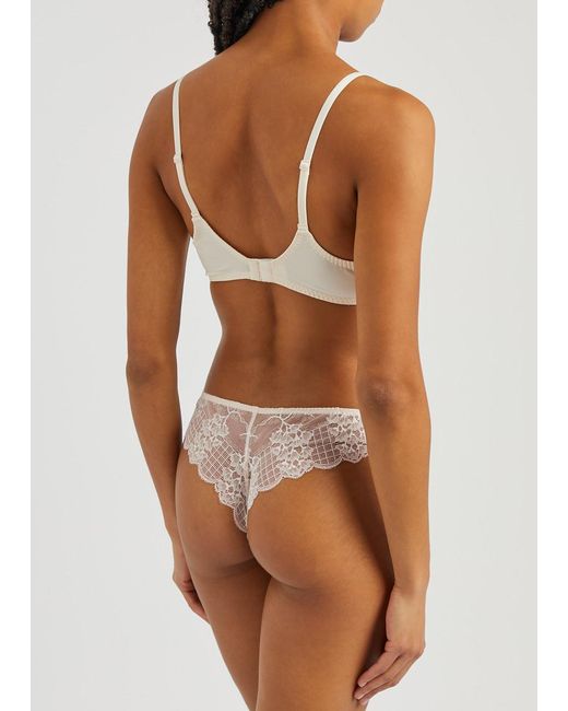 Simone Perele White Reve Lace Thong