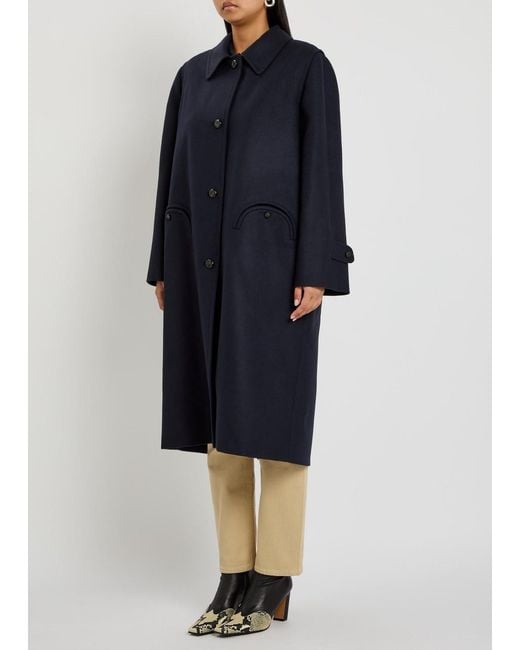 Blazé Milano Blue Woolly Wool Coat