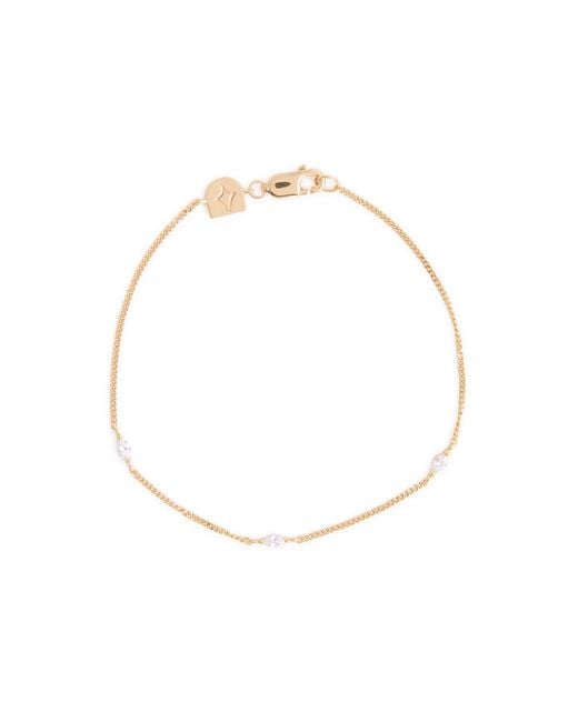 Astrid & Miyu White Navette Crystal 18Kt-Plated Bracelet