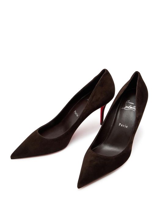 Christian Louboutin Black Miss Z 80 Suede Pumps
