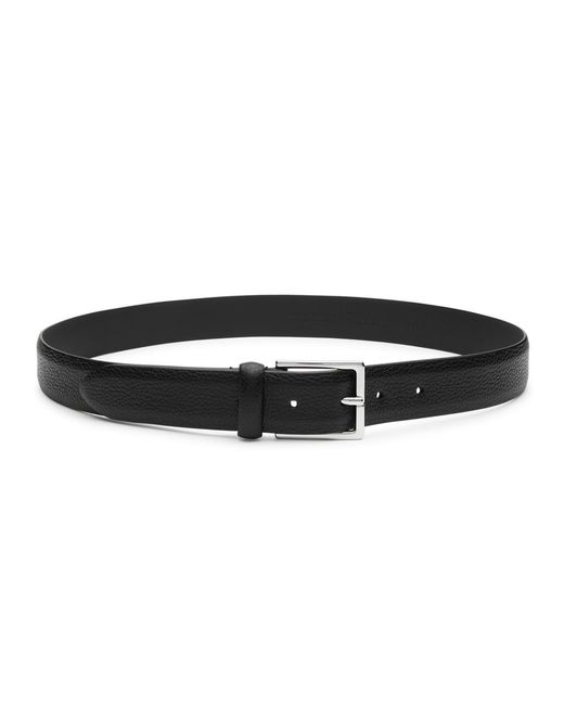Andersons Black Grained Leather Belt