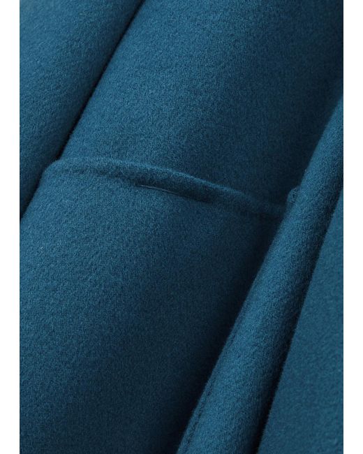 Weekend by Maxmara Blue Ellisse Belted Wool-blend Coat