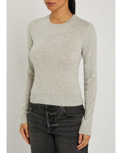 Reformation Gray Lian Melange Cashmere Jumper