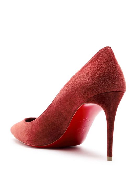 Christian Louboutin Red Kate 85 Suede Pumps