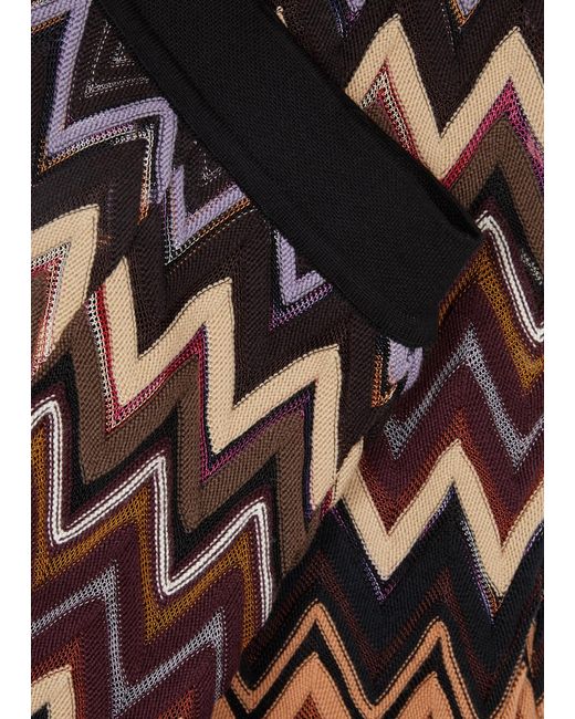 Missoni Multicolor Zigzag Wide-leg Wool-blend Trousers