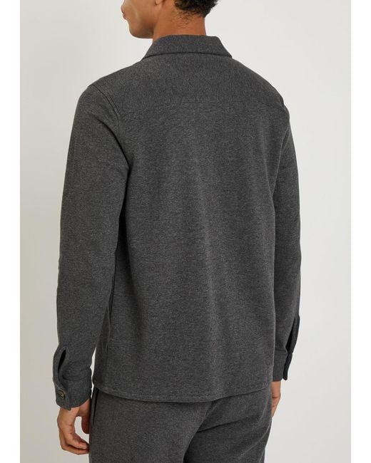 Aurélien Black Cotton-Blend Overshirt for men