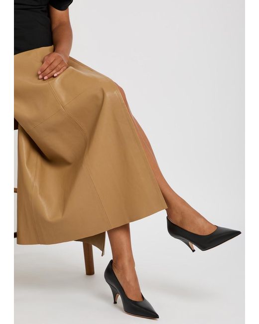 Gianvito Rossi Black Sofia 75 Leather Pumps