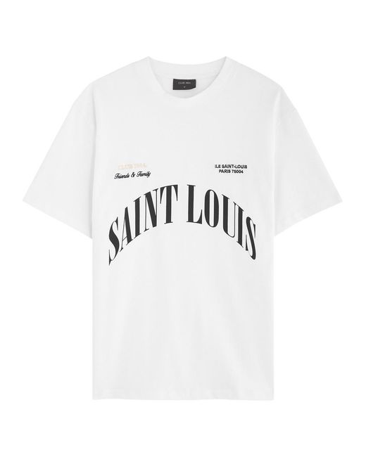 Club 1984 White Saint Louis Printed Cotton T-Shirt for men