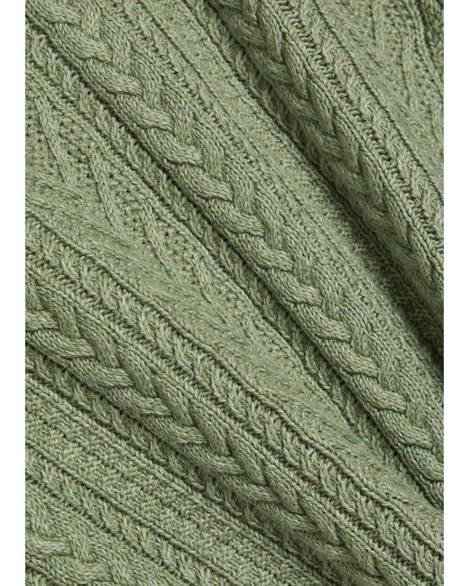 Polo Ralph Lauren Green Cable-Knit Cotton And Linen-Blend Jumper for men