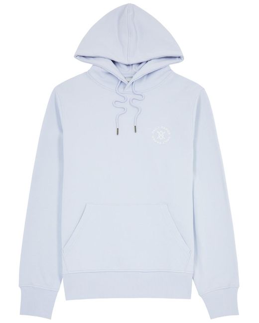 Daily Paper Blue Circle Logo-Print Hooded Cotton Sweatshirt for men