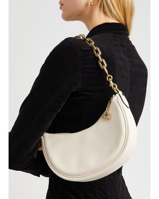 COACH Natural Mira Leather Shoulder Bag