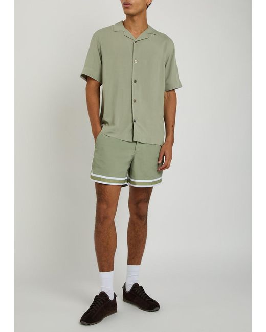 CHE Green Valbonne Stripe-Trimmed Shirt for men
