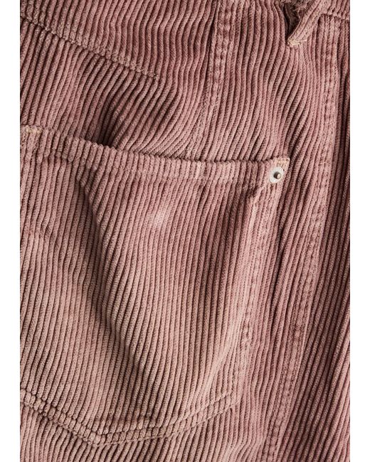 Free People Brown Good Luck Cropped Corduroy Trousers